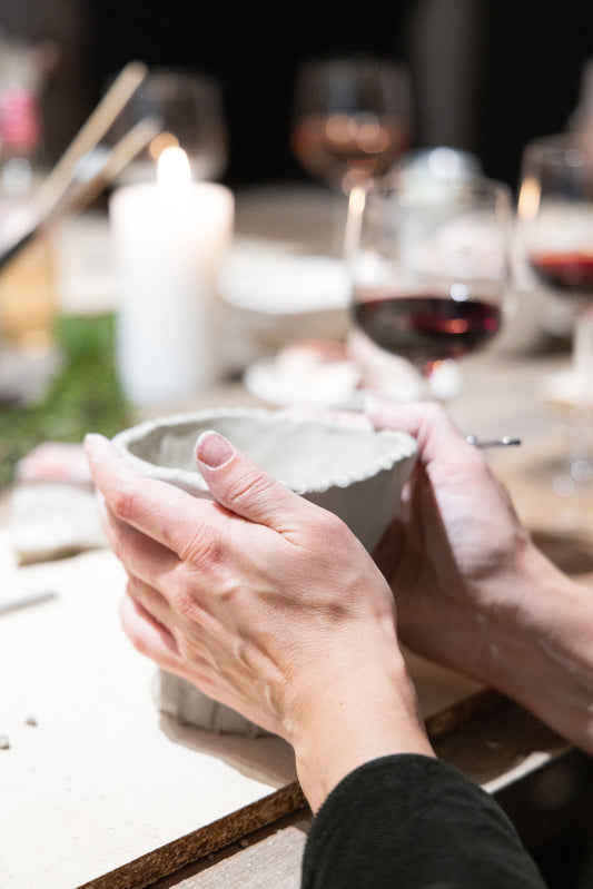 WINE&CLAY keramiikkakurssi 30.1. klo 17:30-20:30