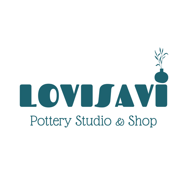 Lovisavi keramiikkpaja pottery studio shop keramikverkstad logo